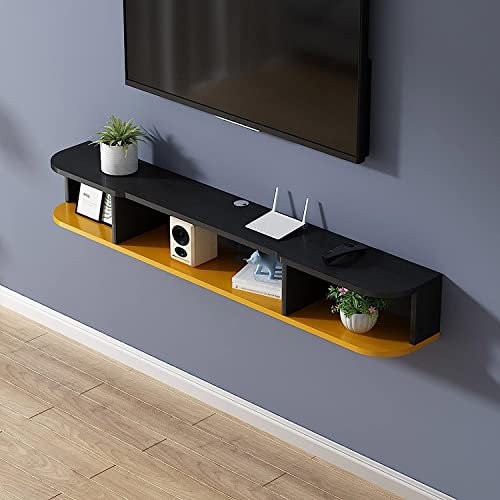 YJ Mobile Porta TV sospeso, mensola portaoggetti multimediale in Legno, Mobile Porta TV sospeso a Parete, Centro di intrattenimento multimediale (Dimensioni: 120 cm, Colore: D)