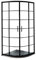 Milano Barq Black Grid Reversible Quadrant Shower Enclosure Light Grey Tray - 900mm x 900mm