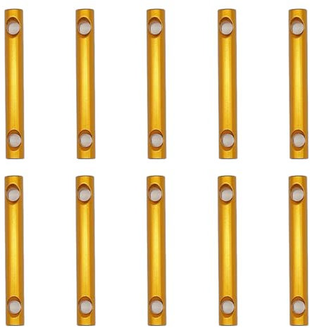 GMBYLBY 10 Stück Zwei Loch Seil Abspann Einsteller Aus Aluminiumlegierung Windseil Stopper Schnallen Spanner Abspann Schnurbefestigungen