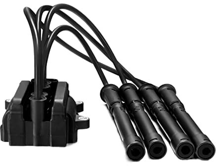 Zündspule Pack Zündkerze Blei Kompatibel for Renault Clio Kangoo 1,2 16V 4pin Grandtour D4F 764 740
