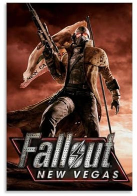 Fallout New Vegas Poster, Ästhetik, Leinwand, Wandkunst, Wohnzimmer-Poster, moderne Heimdekoration, Druckposter, Heimbüro, Dekoration, Leinwandposter, Kunstposter, Dekoration, ungerahmt, 6,1 x 45,7 cm