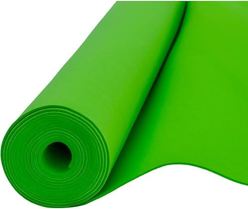 Fabreco Filz Meterware 4mm Dicke (100 x 50 cm) – Imprägnierter Bastelfilz & Filzstoff Meterware für Dekoration, Polster & DIY | Filz zum Basteln: Tischläufer, Filzmatte & Filzunterlage (Grün)