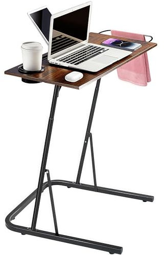 WUDLEP Adjustable Bike Trainer Desk, Portable Workstation Standing Table for Indoor Cycling and Bike Trainer, Cycle Desk Trainer Stand Table for Indoor Workstation