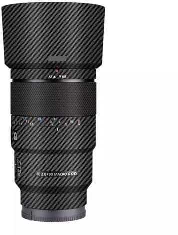 Vinyl Wrap Decal Skin Film Anti-Scratch Camera Lens Body for Sony FE 90mm F2.8 Macro G OSS Protective Sticker Protector Coat FE 2.8/90 Macro G OSS 90 2.8(Carbon Fiber Black)