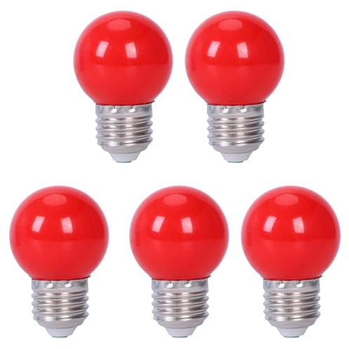 CENMEN 5X E27 3W 6 SMD LED Energiesparlampe Globe Light Lampe AC 110-240V, Rot