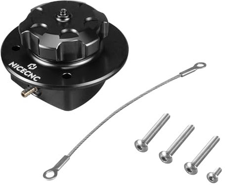 NICECNC Schwarz Motorrad Kraftstofftank Öl Tankdeckel Abdeckung Compatible with GasGas 700 Enduro & Supermoto 2022-2024, Kraftstofftankfüller Compatible with Husqvarna 701 Enduro & Supermoto 2016-2024