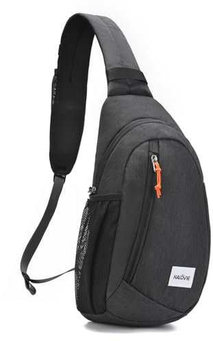 HALOVIE Anti Theft Sling Bag RFID Crossbody Bag Travel Sling Backpack Lightweight Shoulder Chest Bag for Hiking Walking