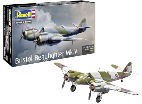 Revell 03767 Bristol Beaufighter MK VI - Modellino in plastica non costruita/non verniciata, scala 1:48