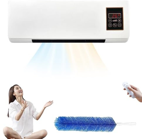 Climafy Air Conditioner, Climafy Portable Air Conditioning Split Max, 3500w Quiet Operation, 2 In 1 Mini Wall Mount Ac Unit, With Timer Super Quiet Fast Cooling/Heating For Room (A)