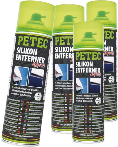 BandelOne enthält 4x 500 ML 70950 PETEC Silikonentferner Spray Lackreiniger Silikonreiniger