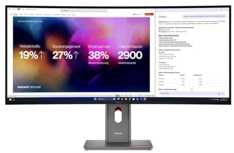 Lenovo ThinkVision P40WD-40 - LED-Monitor - gebogen - 101.6 cm (40) (39.7 sichtbar) - 5120 x 2160 5K @ 120 Hz - IPS - 400 cd/m² - 2000:1 - HDR10-4 ms - Thunderbolt 4, HDMI, DisplayPort