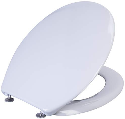 Cornat KSCET22 Cetina - Asiento de inodoro con tapa (duroplast, fácil cuidado, diseño monocolor que encaja en cualquier cuarto de baño), color gris