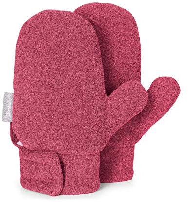Sterntaler Fleece-Fäustel mit Daumen, Alter: 2-3 Jahre, Größe: 2, Rot (Beerenrot)