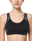 Yvette Damen Sport BH Starker Halt Große Brüste Gekreuzt Rücken Ohne Bügel Gepolstert für Fitness Lauf Yoga, Schwarz/Grau, 75C