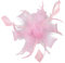 Inzopo Fascinator mit Netzfeder für Damen, Brautschmuck, Haarspange, Brosche, Kopfnadel, Hochzeit, Party-Zubehör, Rosa