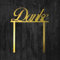 Cake-Topper Danke Acryl gold