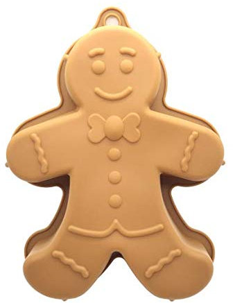 Swan household ® - Non-Stick Silicone Christmas Xmas Cake Mould Large 27x20x5cm (Gingerbread Man)