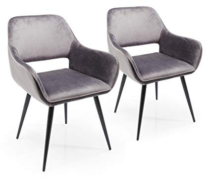 Kare Design Armlehnstuhl San Francisco Grau (2/Set)