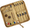 Lantern Moon Austauschbare Stricknadeln – 9 Paar 10 cm Spitzen – 2 Drehschnüre 40,50 cm – Endkappen, Maschenmarkierer – Khadi Seiden-Etui mit Reißverschluss, natur, 3,3,25,3,5,3,75,4,4,5,5,5,5,5,6 mm