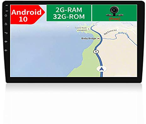 JOYX Android 10.0 Doppel Din Autoradio Mit GPS Navi - 2G/32G - Rückfahrkamera KOSTENLOS - 10.1 Zoll HD Bildschirm - Unterstützen DAB+ Lenkradsteuerung 4G WiFi Bluetooth Mirrorlink Carplay OBD2 USB