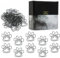 Ctpeng Niedliche Mini-Papierklammern Set - Katzenkralle-Form in Schwarz für Zuhause & Schule - Haustierstil,Lesezeichen,50 Stück