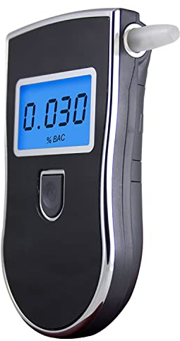 DigitalTech® Professioneller digitaler Alkoholtester für Alkoholtest, Testalkoholtest, inkl. Düsen und Transporttasche.