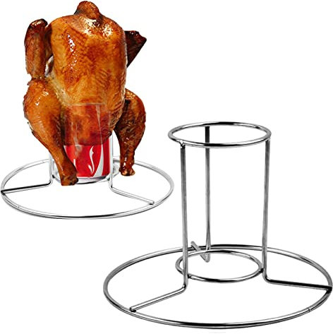 dobooo 2 Pcs Beer Can Chicken Roaster Stand - Vertical Turkey Stand,Meat Poultry Hanger Roaster Vertical Holder Barbecue Tool for Grilling, Ovens, Smokers