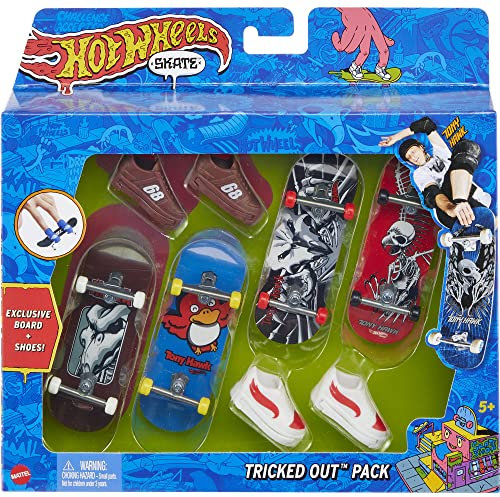 Hot Wheels Skate 2022 – Tricked Out 4er-Pack – Exklusives Board und Schuhe