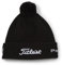 Titleist Unisex Tour Pom Baskenmütze, Schwarz/Weiß, One Size