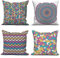 ASDCXZ Set di 4 federe per cuscino in stile boho, 45 x 45 cm, motivo geometrico a forma di datura, colore lilla, per divano, lavabile, in poliestere e lino