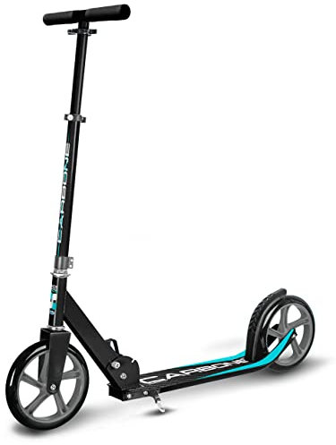 STAMP - Tretroller, faltbar, 200 mm, SKIDS Control Carbon, JK525200, schwarz/weiß, blau