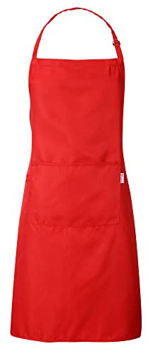 Zihuatailer verstellbare Schürze für Küche Kochen/Backen/Malen/Hausarbeit, Kochenschürze Küchenschürze für Männer Damen - Rot