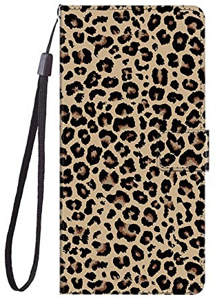SEHEYA Wallet Case for iPhone 14 PU Leather Flip Cover Leopard Print with TPU Bumper Inner Magnetic Closure Kickstand Card Holder Fullbody Protective Shell