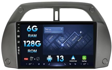 MISONDA Android 14 Doppel Din Autoradio Passt Für Toyota RAV4 2001-2006- Kamera &Mic KOSTENLOS-[6G+128G]-Unterstützung Lenkradsteuerung 4G WiFi DAB Carplay DSP 360-Kamera