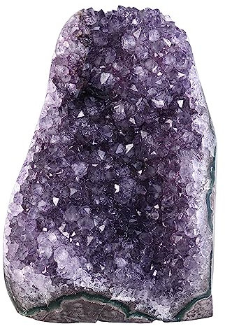 Nupuyai Amethyst Druse Groß Kristall Rohstein Dekoration, Natürlicher Amethyst Drusensegment Stein Cluster Quarz Crystal Dekorative Steine(500g-600g)