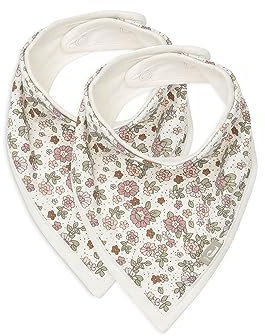 Jollein 029-867-67045 Bandana Lätzchen Halstuch 2er Set Retro Flowers