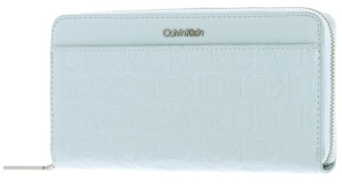 Calvin Klein Geldbörse CK Must Long Zip Around Wallet Sheer Blue hellblau