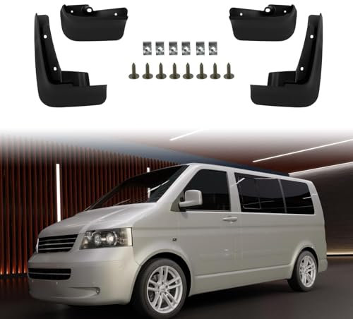 PSLER für VW Transporter T5 T6 Caravelle Multivan 2008 2019 2020 Schmutzfänger Spritzschutz Kotflügel Kein Bohren erforderlich Auto für VW Transporter T5 T6 Zubehör(4 Stück)