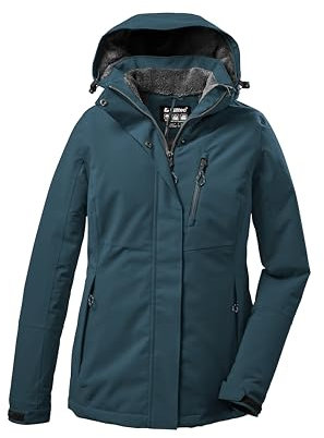 killtec Damen Funktionsjacke/Outdoorjacke mit abzippbarer Kapuze KOW 140 WMN JCKT, hellpetrol, 48, 37411-000