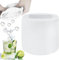 Eiswürfelform Silikon, EiswüRfelschale Eiseimer, EiswüRfelbehäLter mit Deckel, Ice Cube Eiswürfelformen, Wiederverwendbar Eiswürfelbereiter Becher für Küche, Cocktail, Whisky, Getränk (Weiß)
