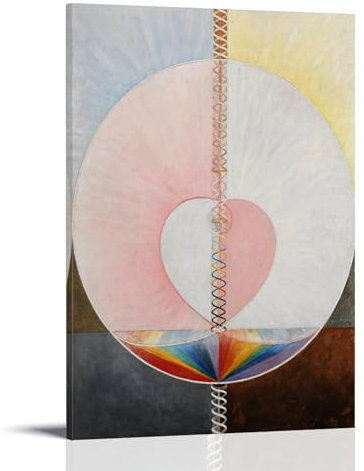 JUYOZ Hilma Af Klint Painter Works《What A Human Being Is》Poster Coole Kunstwerke Gemälde Wandkunst Leinwanddrucke Hängendes Bild Wohnkultur, Geschenkidee, 30 x 45 cm