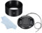 PATIKIL 67mm Gegenlichtblende Set, Langbrennweite, mattierte Innenfläche, mit 72mm Objektivdeckel und Reinigungstuch für Kameraobjektiv, Schwarz