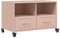 vidaXL Meuble TV, Armoire de Télévision avec Tiroirs et Étagères, Support Télé avec Rangement Salle de Séjour, Rose 68x39x43,5 cm Acier