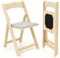 GIANTEX 2er Klappstühle Holz, Klappbare Esszimmerstühle mit gepolsterter Sitzfläche, Platzsparender Stühle für Zuhause, Büro & Party, 44 x 47 x 77 cm, belastbar bis 160kg