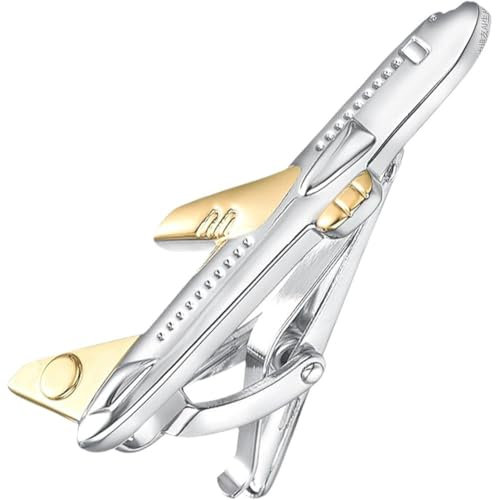 Muteitt Pince À Cravate pour Hommes, Pinces À Cravate d'avion pour Hommes, Pince À Cravate d'avion Personnalisée, Pièces De Cravate De Chemise d'affaires pour Fête De Réunion De Mariage