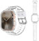 Kamita Sportarmband Kompatibel mit Apple Watch Serie 10 42mm mit Schutzhülle, Kristall Klar TPU Armband mit Bumper Case für Männer Frauen, Wasserdicht Transparent Ersatzarmbänder für iWatch 10 42mm