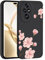 ILING Liquido Silicone Cover per Honor 200 Pro 5G, Elegante Floreale e Simpatico Animato Motivo Ragazze Custodia, Ultrasottile Morbido TPU Bumper Antiurto Matte Case (Nero Q07)