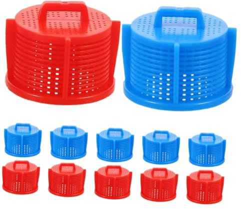 Gadpiparty Set Di 12 Filtri A Tamburo in Acciaio Inossidabile Per Lavatrice. Filtri Per Lavatrice. Valvola Di Ingresso Da 2 Cm Di Facile Installazione.