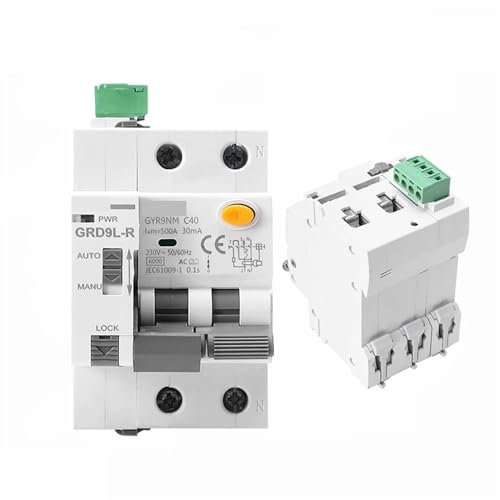 Disyuntor diferencial RCBO con dispositivo de reconexión automática con protección contra sobrecorriente, disyuntor inteligente 230VAC 40A 30mA 1 Uds.(Type A 2P 40A 30mA)