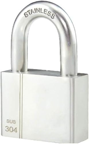 CTRSM Candado Resistente, candado para Exteriores, Candado con Llave de Acero Inoxidable, Cerradura for Exteriores y Puertas, Ancho 40 mm, 50 mm, 60 mm, 3 mismas Llaves(40mm)